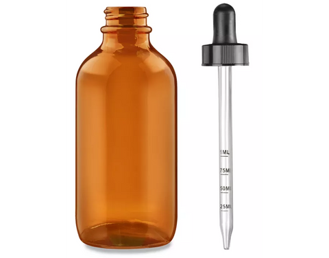 Amber Glass Sample Bottle with Dropper 100ml