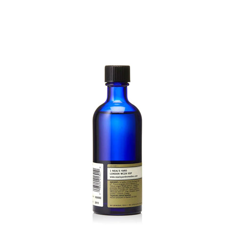 Neal's Yard Remedies' blue 100-ml back photo with white background
