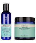 Neal's Yard Remedies English Lavender Bath and Shower Gel, and Lavender Bath Salts DUO.
