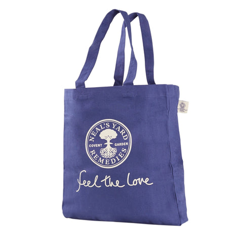 Blue Cotton Tote Bag