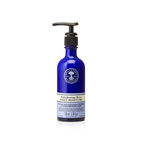 Neal's Yard Remedies Rehydrating  with pump Daily Moisture Rose with pump front product shot on a white background