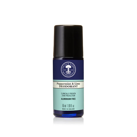 Roll on Deodorant - Peppermint & Lime front of bottle