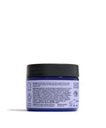 Jar with a black lid and purple label on a white background
