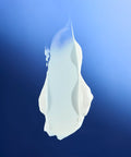 White substance on a blue background