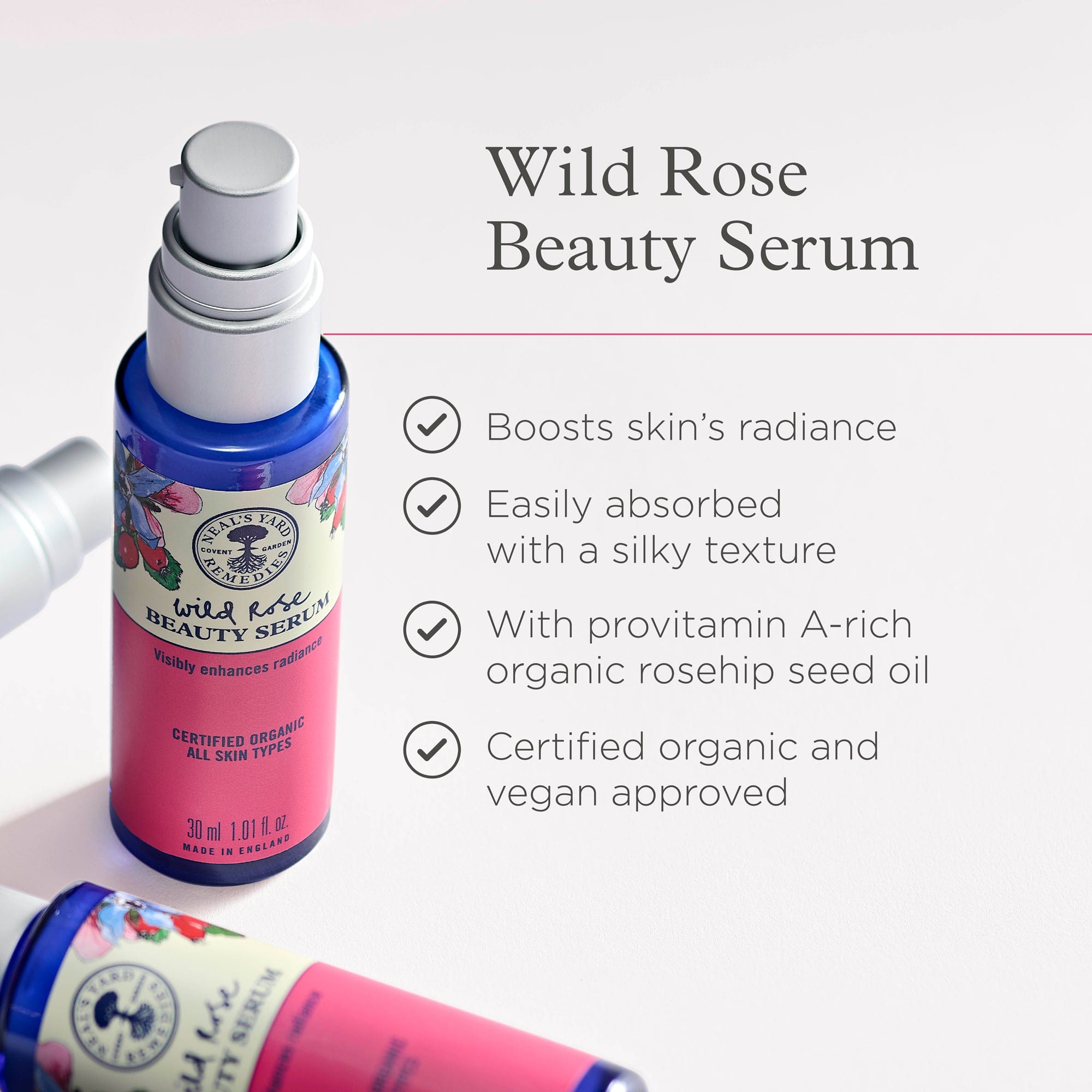 美容液 NEAL'S YARD WILD ROSE BEAUTY SERUM 30ml Shop Wild Rose Beauty Serum – Neal's Yard Remedies