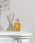 Organic Aromatherapy Reed Diffuser - Calming diffuser out of box on nice ledge