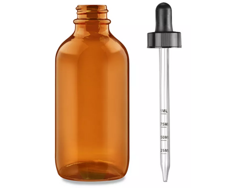 Amber Glass Sample Bottle with Dropper (100ml)